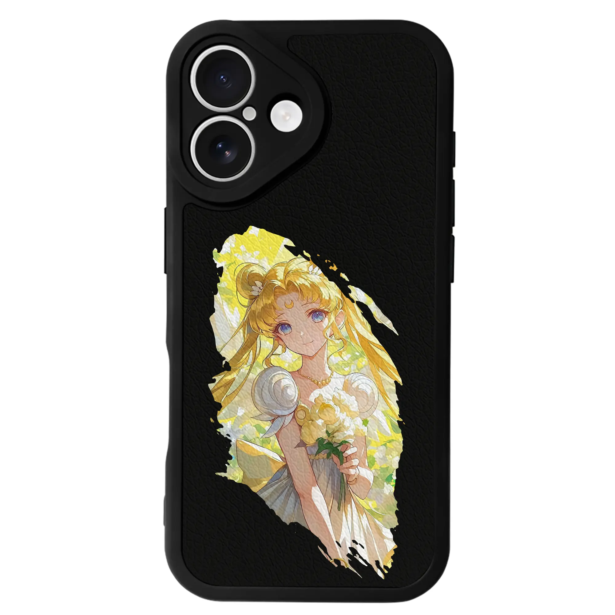 美少女戦士セーラームーン グッズ 月野 うさぎ - IPhone 16シリーズ対応 ・ シリコンスマホケース ・ レザー調 ・ 高精度フィット ・ 耐衝撃 ・ ワイヤレス充電対応 ・ 精密カット